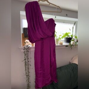 NWT! DO+BE Vibrant Purple One-Shoulder Dress